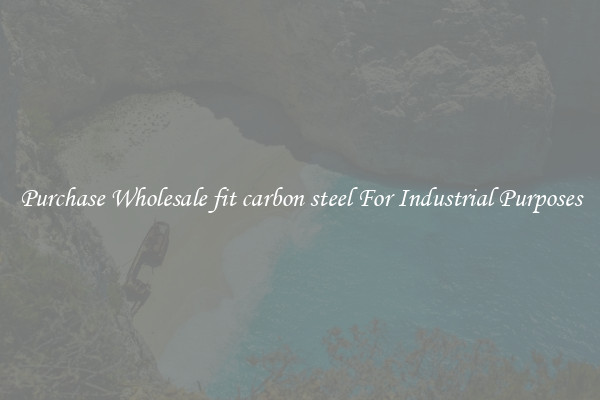 Purchase Wholesale fit carbon steel For Industrial Purposes