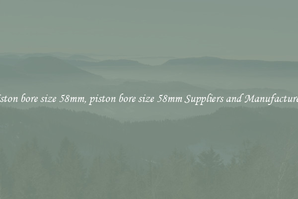 piston bore size 58mm, piston bore size 58mm Suppliers and Manufacturers