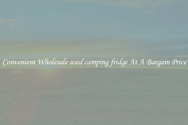 Convenient Wholesale used camping fridge At A Bargain Price