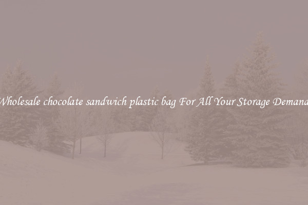 Wholesale chocolate sandwich plastic bag For All Your Storage Demands