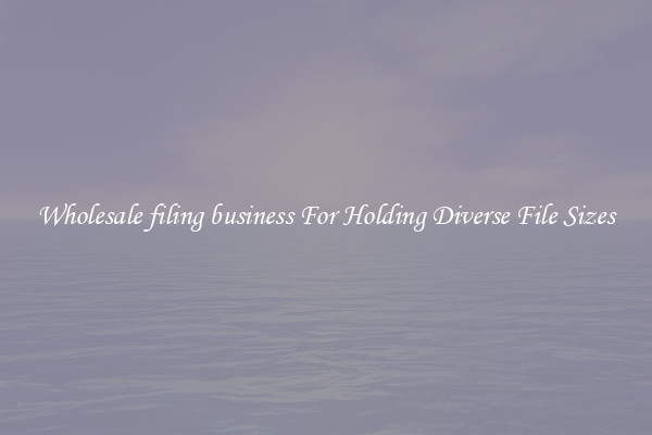 Wholesale filing business For Holding Diverse File Sizes