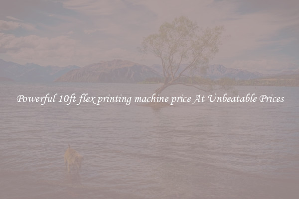 Powerful 10ft flex printing machine price At Unbeatable Prices