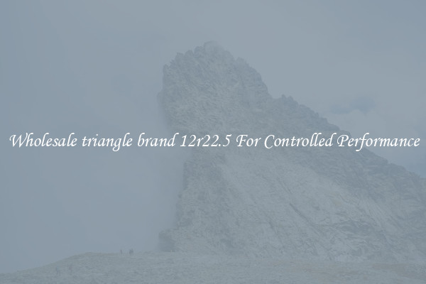 Wholesale triangle brand 12r22.5 For Controlled Performance