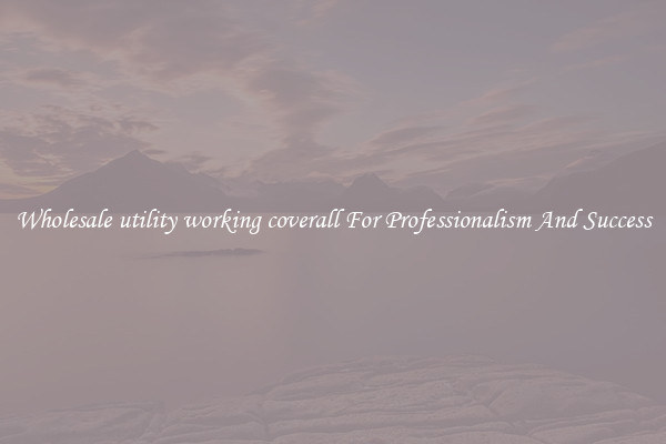Wholesale utility working coverall For Professionalism And Success