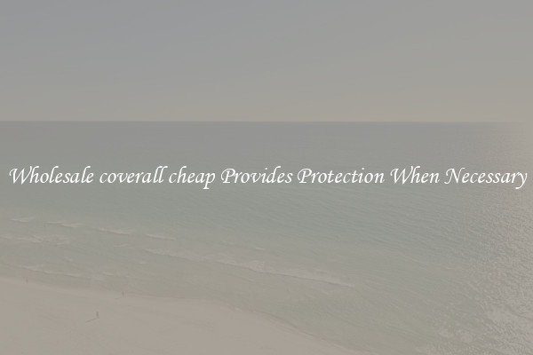 Wholesale coverall cheap Provides Protection When Necessary