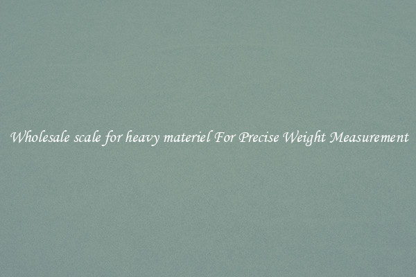 Wholesale scale for heavy materiel For Precise Weight Measurement