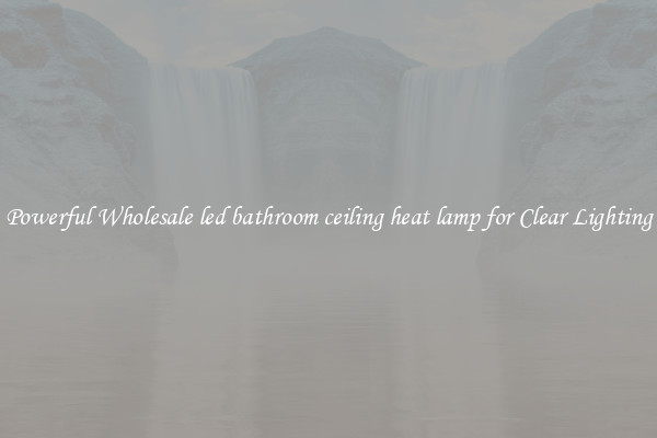 Powerful Wholesale led bathroom ceiling heat lamp for Clear Lighting